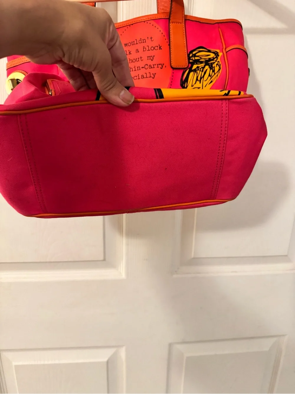 Coach Bonnie Cashin Pink and Orange Graphic Tote